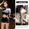 Lencería Sexy de Pecho Pequeño Push-Up Tentación Caliente Deseo Puro Talla Grande Sexy Uniforme de Policía Hermana Mayor Cardigan con Cremallera 6237