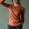 Q Más Vendido 2026 Top Térmico Coreano para Mujer Otoño e Invierno, Ajustado, Cuello Redondo, Camiseta Gruesa de Manga Larga