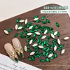 Rinestones para Uñas Planos Esmeralda Súper Brillantes Rinestones Marquise Retro 3D Rinestones de Forma Irregular para Uñas Accesorios para Uñas DIY Rinestones
