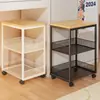 Prateleira de armazenamento sob a mesa, carrinho para estação de trabalho de escritório, armário de armazenamento multifuncional simples para mochilas, com rodas, uma caixa de armazenamento mágica