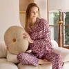 Estampado de Leopardo RosaColor-Contraste Estampado de Leopardo Rosa Acetato Sintético Satinado de Alta Gama Ropa de Casa con Cierre Frontal, Adelgazante y de Moda Ropa de Dormir