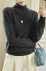 Suéter de Lana para Mujer Cuello en V Suéter de Lana Cachemir Top para Mujer Holgado Perezoso Manga Larga Jersey Camiseta Base Tejida Suéter
