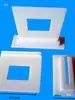 Estante de Papel Accesorios de Plástico, Conector de Rack de Exhibición Deslizable Invisible, Hebilla Deslizante Pequeña de ABS, Funda de Tubo de Acero Inoxidable Hebilla en Forma de U