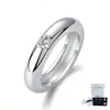 Anillo de Plata S925 de Venta Caliente Transfronteriza con Incrustación de Moissanita para Mujer, Galvanoplastia Gruesa, No se Desvanece, Nueva Fábrica de Joyería de Comercio Exterior