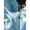 Blusa de gaze leve e fina, tecido de organza espesso de alta densidade, vestido formal Hanfu, saia de vestido de noiva, design de moda para show de palco