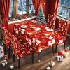 Venta al por mayor de fábrica Mesa y Sillas de Comedor Navideñas Cubierta de Mesa y Sillas Impresa Antideslizante Tela Popular de Amazon a Prueba de Polvo Venta al por mayor