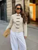 Marca Z comercio exterior transfronterizo listo para enviar al por mayor ZA estilo europeo y americano nuevo para mujer camisa a rayas de manga larga con cuello redondo y detalle de nudo