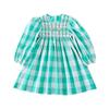 Falda para niña de Corea del Sur primavera y otoño nueva falda para niña flor tridimensional Cuadros vestido de niña estilo coreano vestido de bebé