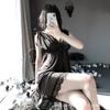 Talla grande chica gordita lencería sexy pijama sexy malla transparente profunda camisón de seda para mujer entrega 2381