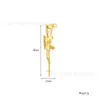 Juego de Colgantes Modelo de Arma de Acero Inoxidable Chapado en Oro Espada Bastón Pistola Textura Tallada Estilo Retro Estéreo 3D Accesorios de Joyería