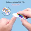 Lima de Uñas con Forma de Arcoíris Linda Lima de Uñas Infantil para Belleza Pulido de Uñas Herramienta de Uñas de Dibujos Animados de Eva Tira de Fricción