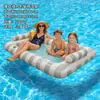 Nueva Silla Flotante Inflable de Malla con Forma de Limón Amarillo Transfronteriza, Cama Flotante Inflable para Piscina, Flotador Hamaca