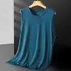 Chaleco exclusivo de seda helada transfronterizo para hombre, camiseta sin mangas de malla de secado rápido para verano, hombro ancho, talla grande, para deportes y fitness para hombres