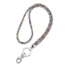 Cordão para crachá de estudante, professor, médico, enfermeiro com strass brilhante, porta-chaves com strass, Cordão de crachá Lady Diamond