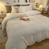 Sábana y funda nórdica de cuatro piezas, ropa de cama de algodón lavado, funda nórdica, ropa de cama de tres piezas, estilo nórdico, sábana bajera universal Four Seasons