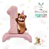 Balão de Folha de Alumínio Mecrla Novo Unicórnio Fosco Cavalo de Balanço em Pé Decoração de Cena para Festa de Aniversário Infantil