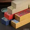 Caja de Abanico de Alta Calidad 9 pulgadas 9.5 pulgadas 10 pulgadas Papel Xuan Caja Plegable para Abanico Caja de Almacenamiento para Regalo de Tela de Terciopelo para Abanico Colección Regalo