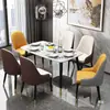 Silla Minimalista Moderna de Lujo Ligero, Silla de Comedor para Hotel, Taburete con Respaldo para Casa de Alquiler, Silla Suave para Ocio en Casa y Mahjong