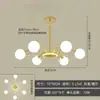 Candelabro Moderno Minimalista para Sala de Estar, Comedor, Dormitorio, Estilo Nórdico Nuevo Candelabro de Vidrio Frijol Mágico, Lámparas Zhongshan