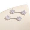 Ventas Directas de Fábrica Europeo y Americano Transfronterizo de Venta Caliente Cobre Incrustado Zirconia Flor Anillos para Pezón Uñas para Pezón Acero Inoxidable Joyería para Perforación Anillos para Pezón