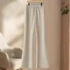Pantalones acampanados de corte estrecho hechos a medida para mujer, nuevo estilo otoño e invierno 2026, de talle alto, adelgazantes, fluidos, cintura elástica, pantalones casuales