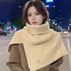 Cachecol de Pescoço para Mulheres no Outono e Inverno, Cachecol de Tricô de Alta Qualidade para Primavera, Novo Xale de Gola Alta 2024 Decoração Estilo Coreano de Dupla Finalidade