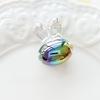 100 piezas/paquete acrílico chapado UV color AB cabeza de conejo cuentas sueltas conejito lindo pulsera DIY cuerda para el pelo joyería