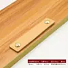 Manija de Cuero para Puerta de Gabinete de Muebles, Manija de Cuero para Maleta, Manija de Cajón de Gabinete, Manija de Gabinete de Cuero Marrón-Negro