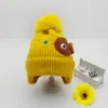 Gorro de Lã Tricotado Infantil Outono e Inverno com Forro de Fleece Espessado Proteção para Orelhas Desenho Animado Algodão Puro Fofo Gorro Pulôver