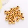 Cuentas de Cobre Puro Chapadas en Oro de 18 Quilates que Conservan el Color para Pulseras y Collares, Cuentas Redondas para Joyería DIY, Accesorios Hechos a Mano para Cuentas, Cuentas Sueltas