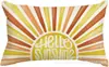 Transfronterizo Nuevo Primavera y Verano Girasol Coche Helado Flor Lino Estampado Cojín de Cintura Dormitorio Coche Decorativo Sofá