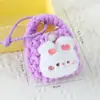 Nuevo Monedero Tejido de Peluche de Dibujos Animados, Bolsa Portátil para Guardar Cables de Auriculares, Bolsa de Almacenamiento de Accesorios Lindos para Niñas