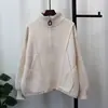 Nueva Chaqueta de Punto de Cremallera Casual Versátil Otoño e Invierno 2024 Cardigan Suéter Elegante Holgado para Mujer Tendencia