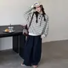Conjunto de Primavera y Otoño para Niñas: Sudadera a rayas elegante y a la moda para niñas mayores y estudiantes de secundaria, atuendo casual de otoño estilo coreano con pantalones de pierna ancha