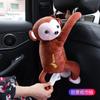 Criativo Pipi macaco caixa de tecido suprimentos do carro pendurado cadeira de volta Macaco caixa de papel dos desenhos animados bonito