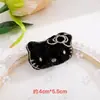 2025 Año Nuevo Lazo de Terciopelo Tela de Gato KT DIY Accesorios Festivos para el Cabello Pasador Accesorios para Ropa Accesorios