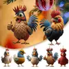 2024 Nuevo Navideño de Amazon Animal Creativo Gallo Colgante Árbol de Navidad Tallado Colgante Acrílico Colgante