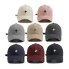 Gorra de Béisbol Bordada con Estrella de Cuatro Puntas Estilo Retro Americano para Mujer, Gorra con Visera Estilo Coreano para Cabezas Grandes, Gorra de Pico Estilo Calle para Adelgazar el Rostro para Hombre
