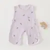 Mameluco Delgado de Verano para Bebés y Niños Pequeños, Ropa Pipa sin Mangas de Algodón Puro, Ropa de Dormir Linda sin Costuras Clase A