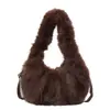 2026 Nova Moda Outono de Alta Qualidade Nicho Bolsa de Pelúcia Bolsa de Mão Bolsa Feminina para o Dia a Dia Bolsa de Ombro Único Transversal