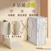 Soporte retráctil para libros con portalápices, estante integrado para almacenamiento de libros de escritorio, separador para libros para estudiantes de secundaria, estantería de escritorio