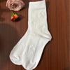 Meias de Algodão Puro Femininas Outono e Inverno Estrela de Cinco Pontas Meias de Meia Panturrilha Estilo Coreano Ins Modernas Elegantes Meias Versátil