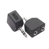 Adaptador de audio 3.5mm un minuto dos enchufe de pareja 3.5 macho Convierte 2 3.5 hembra agujero 3.5 un macho y dos hembras