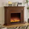 Chimenea Eléctrica con Llama Simulada, Blanca, Sencilla y Moderna, Llama Simulada con Estante, Núcleo de Chimenea Electrónico Estilo Europeo para Uso Doméstico