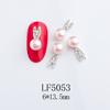 Nuevo fabricante de accesorios de bricolaje para joyería de uñas de aleación japonesa con cuentas de cara rosa y estrella, taladro grande para uñas