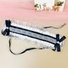 Doce e Cool Lolita Faixa de Cabelo com Laço Dupla Face e Renda, Tira de Amarração de Renda Destacável, Acessório de Cabelo Versátil para Meninas