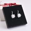 Pendientes largos con borlas de flor de hielo de plata S925 de estilo japonés y coreano, elegantes y modernos que combinan con todo para mujer.