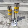 Poste de Advertência Portátil Embutido Móvel de Aço Inoxidável 304 Barreira Anticolisão Bloqueio de Estrada para Escolas e Shoppings