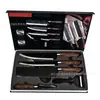 Juego de Cuchillos, Juego de Seis Piezas, Acero Inoxidable Forjado con Patrón de Martillo, Cuchillo de Cocina, Cuchillo de Chef, Cuchillo para Cortar Carne, Venta al por Mayor