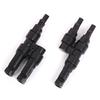 Conector fotovoltaico MC4, adaptador tipo T, conjunto de panel solar de dos vías y tres vías, conector fotovoltaico paralelo